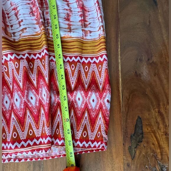 BeachLunchLounge Lynette Tie Dye Maxi Dress Sleeveless Red Multi Women’s Medium - Picture 11 of 14